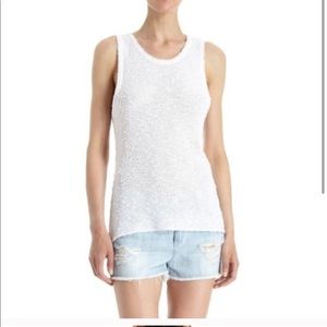 Rag and Bone white sheer textured tank